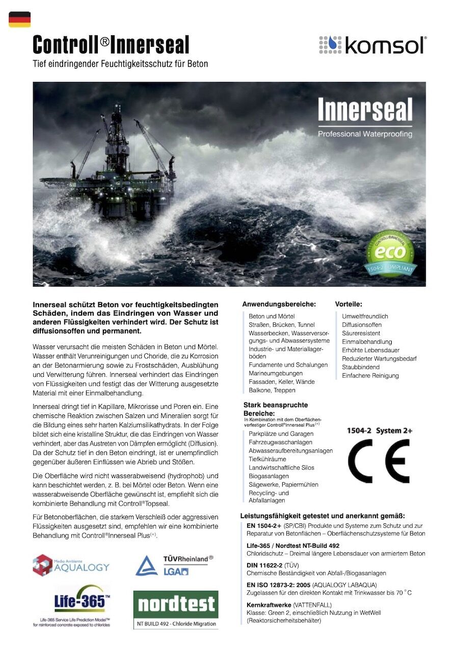 TDS Controll Innerseal DE 2018 GREENLINE komsol Deutschland technisches Datenblatt
