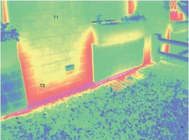 komsol controll topseal Thermografie Untersuchung Kalksandsteinfassade Projektbericht Thermografieuntersuchung